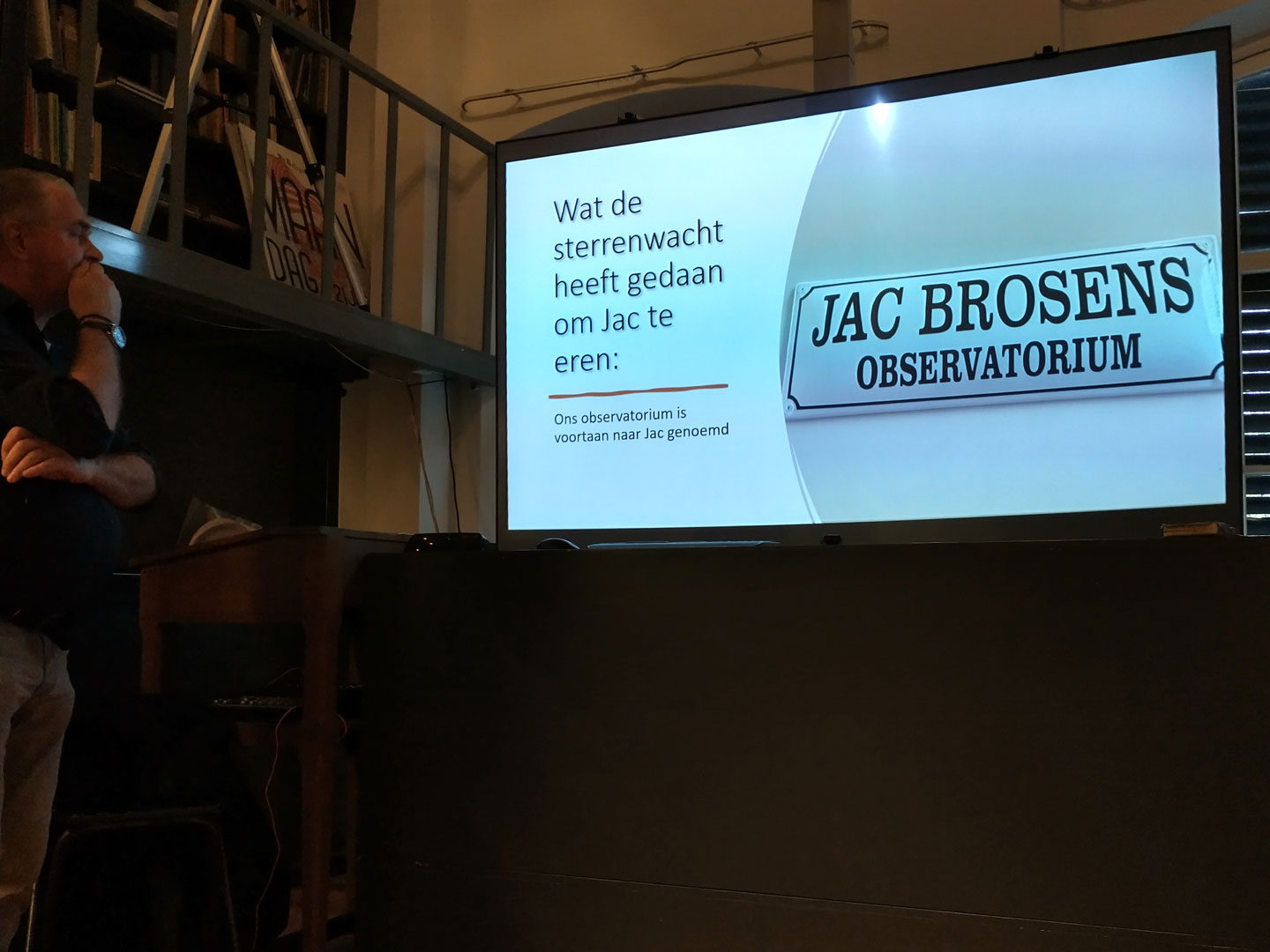 Een hele eer, het observatorium kreeg Jac's naam.
